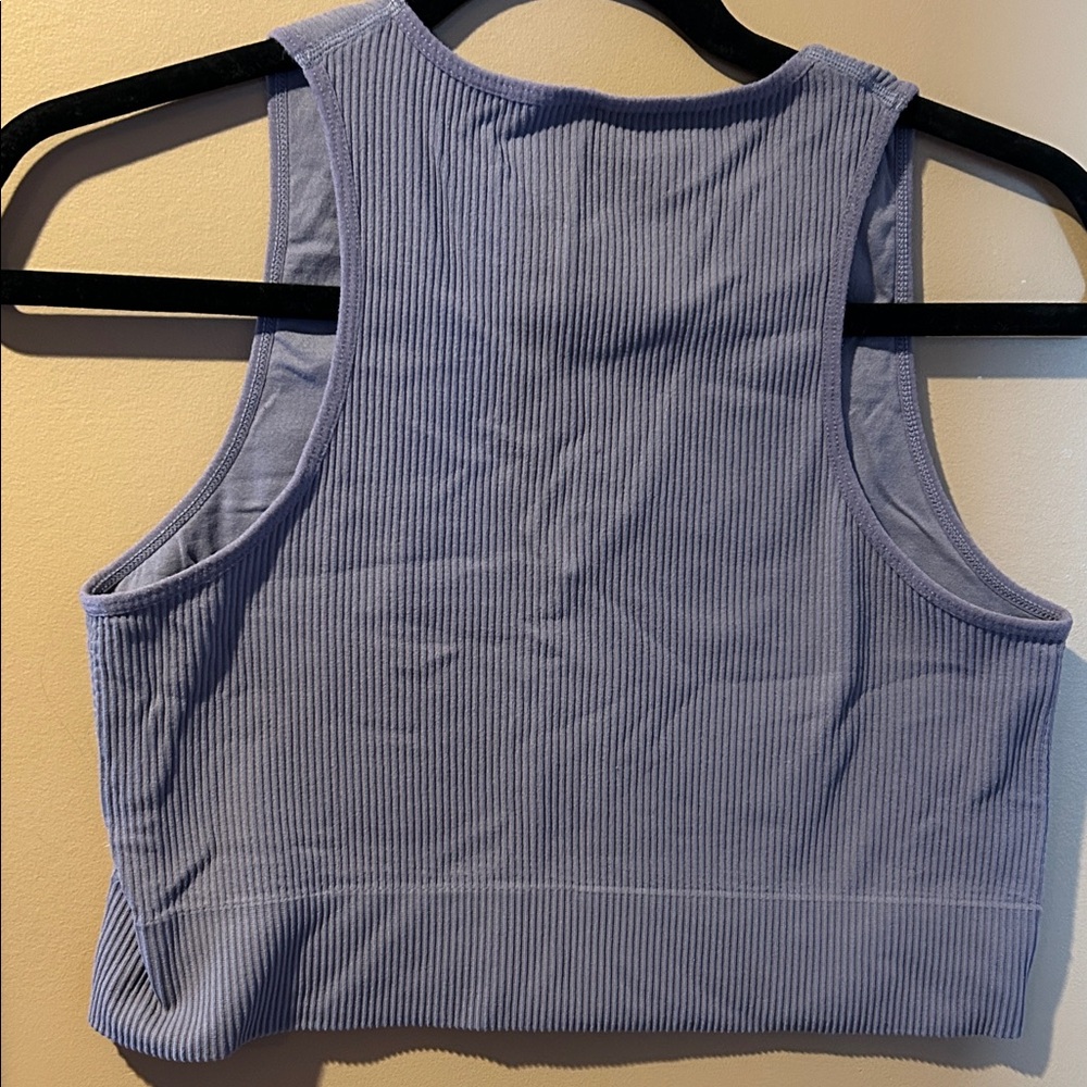 Garage Women's Mauve Ribbed Crop Top - Picture 3 of 3